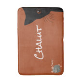 Zwarte kat en muis badmat (Voorkant Verticaal)