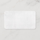 Zwarte kat en paardenbloem op Gingham Visitekaartje (Achterkant)