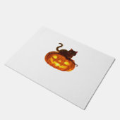 Zwarte kat en pompoen - Spooky Halloween Magic Cla Deurmat (Schuin)