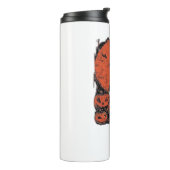 Zwarte kat en pompoenen - Halloween T-shirt Art Cl Thermosbeker (Gedraaid links)