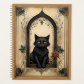 Zwarte kat en Rozen Planner (Voorkant)