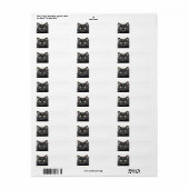 Zwarte kat etiket (Full Sheet)