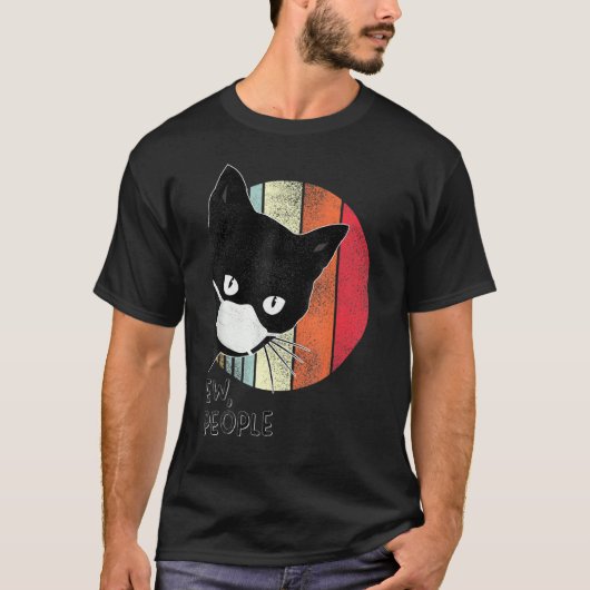 Zwarte Kat Ew Mensen Grafische lichte kleur T-shirt (Voorkant)