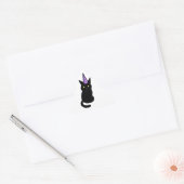 Zwarte Kat Feest sticker (Envelop)