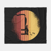 Zwarte kat fleece deken (Voorkant (Horizontaal))