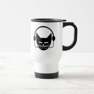 Zwarte kat FM Thermal Coffee Mok