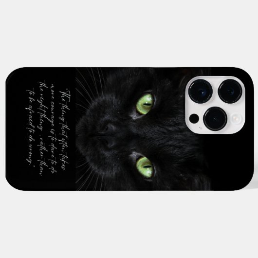 Zwarte kat foto, wijsheid Case-Mate iPhone case (Achterkant (horizontaal))