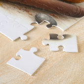 Zwarte Kat Geel Chrysanten Herfst Seizoen Puzzel Legpuzzel (Zijkant)