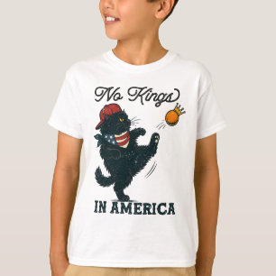 Zwarte Kat Geen Koningen In Amerika, Vintage Katte T-shirt