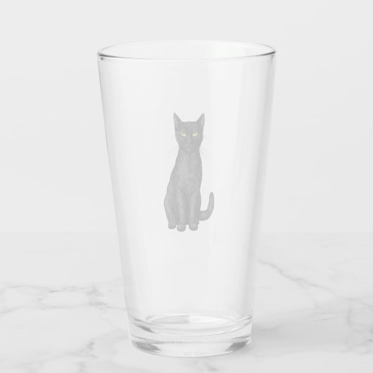 Zwarte kat glas (Achterkant)