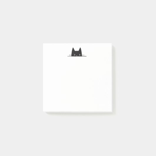 Zwarte Kat gluurt - 3 bij 3 Post-it Post-it® Notes (Voorkant)