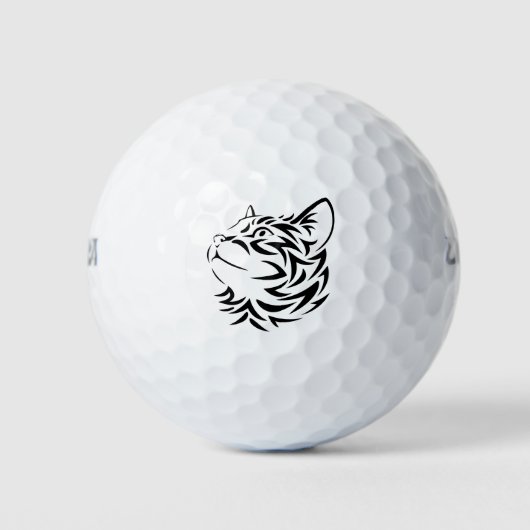 zwarte kat golfballen (Voorkant)