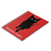 Zwarte kat gothicus notitieboek (Linkerzijde)