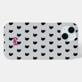 Zwarte kat (grijs) Case-Mate iPhone case (Achterkant (horizontaal))