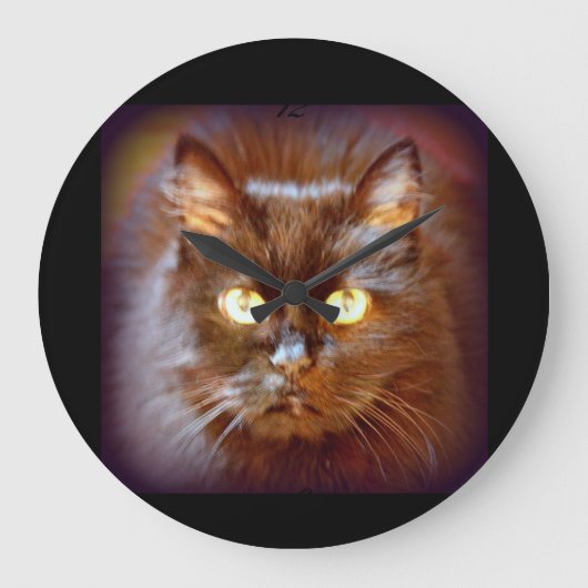 Zwarte kat grote klok (Voorkant)