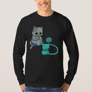 Zwarte Kat Haakt Omdat Moord Verkeerd Is Haak T-shirt