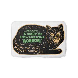 zwarte kat Halloween Badmat