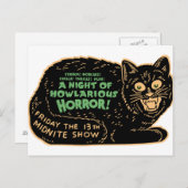  zwarte kat Halloween Briefkaart (Voorkant / Achterkant)