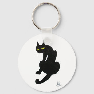 ZWARTE KAT HALLOWEEN FEESTJE SLEUTELHANGER
