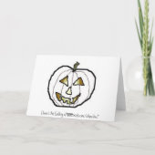 Zwarte kat - Halloween Kaart (Achterkant)