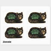  zwarte kat Halloween Rechthoekige Sticker (Vel)