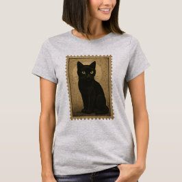 Zwarte kat - Halloween Stamp T-shirt