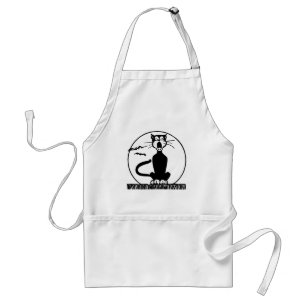 zwarte kat Halloween Standaard Schort