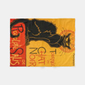 Zwarte Kat  Halloween Steinlen Poster Fleece Deken (Voorkant (Horizontaal))