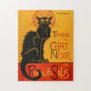 Zwarte Kat Halloween Steinlen Poster Legpuzzel