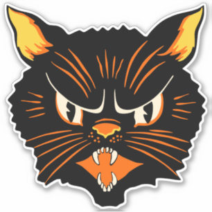 zwarte kat Halloween Sticker