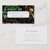  zwarte kat Halloween Visitekaartje (Voorkant / Achterkant)