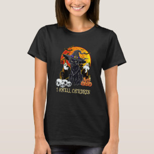 Zwarte Kat Heks Ik Ruik Kinderen Halloween Mannen T-shirt