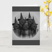  zwarte kat/heks kaart (Gele Bloem)