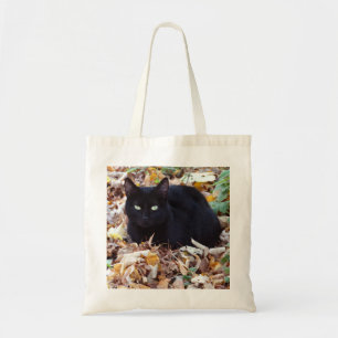 Zwarte kat Herfst verlaat Budget Tas
