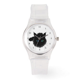 Zwarte Kat Horloge