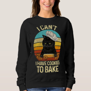 zwarte kat Ik kan niet dat ik koekjes heb om te b Trui