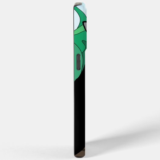 Zwarte Kat Illustratie Hoesje-Mate iPhone Case (Achterkant / Rechts)