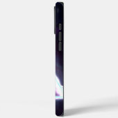 Zwarte kat in de blauwe neonhipsterdriehoek Case-Mate iPhone case (Achterkant / Links)