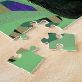 Zwarte kat in de tuin Puzzle Legpuzzel (Zijkant)