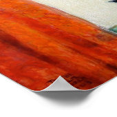 Zwarte kat in het venster poster (Hoek)