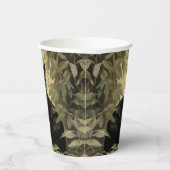 Zwarte kat in het weelderige bos papieren bekers (Rechts)