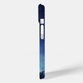 Zwarte kat in magische sterrenweide Case-Mate iPhone case (Achterkant / Links)