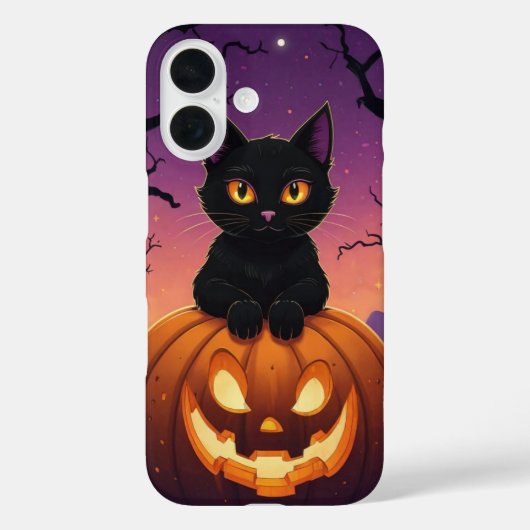 Zwarte kat in pompoen Case-Mate iPhone case (Achterkant)