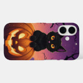 Zwarte kat in pompoen Case-Mate iPhone case (Achterkant (horizontaal))