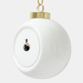 Zwarte Kat in Potion Bottle Classic T-shirt Keramische Bal Ornament (Rechts)
