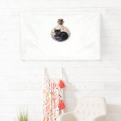 Zwarte Kat in Potion Bottle Classic T-shirt Spandoek (Insitu)