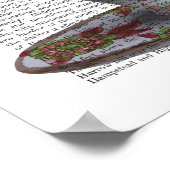 Zwarte kat in Teacup Poster (Hoek)