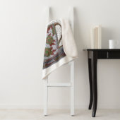 Zwarte kat in Teacup Sherpa Deken (In situ)