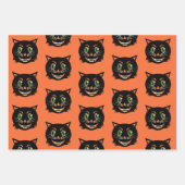  zwarte kat inpakpapier vel (Voorkant)