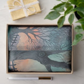 Zwarte kat, Jack O Lanterns, Spooky House Hallowee Tissuepapier (Geschenk)